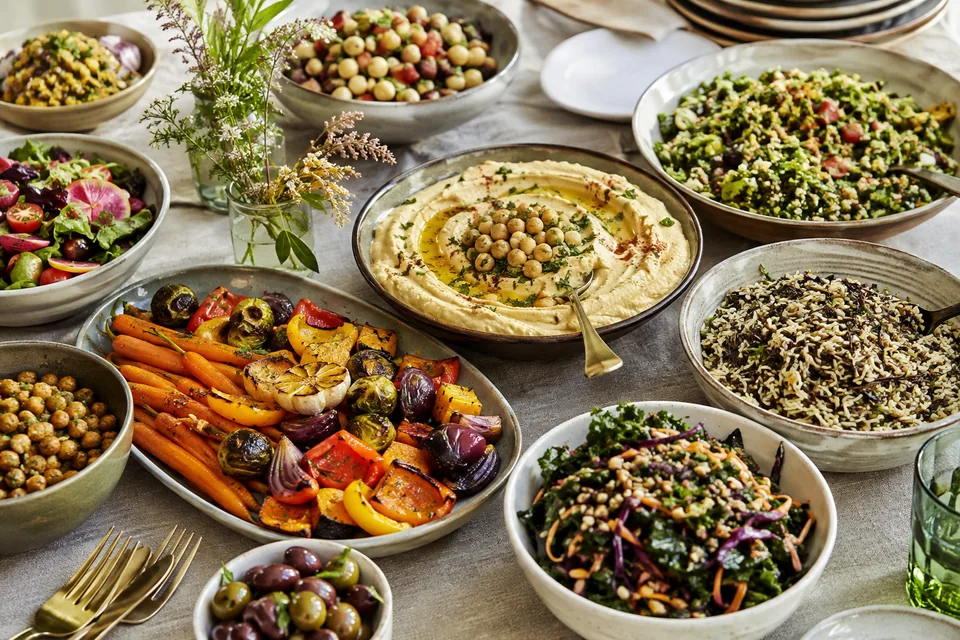 Veganes Buffet – KI-generiertes Inspirationsbild